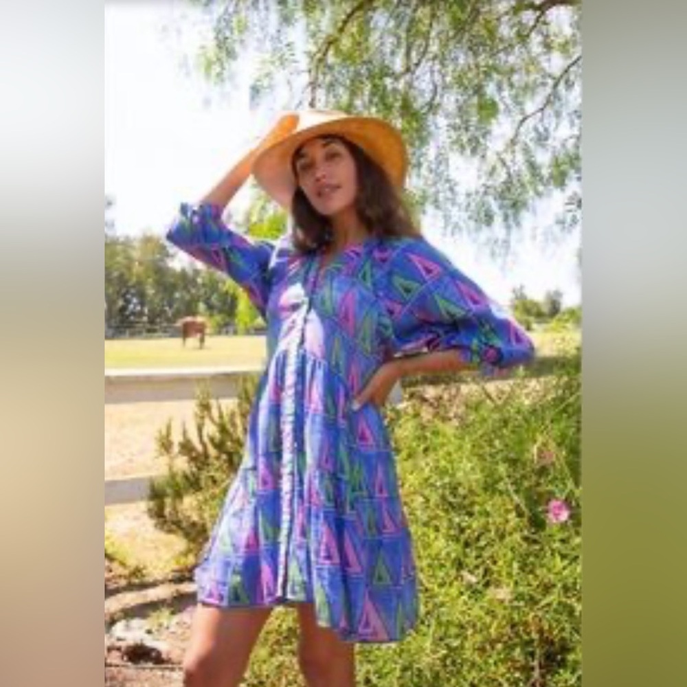NWT Bell by Alicia Bell Clara mini dress Blue/purple size Small